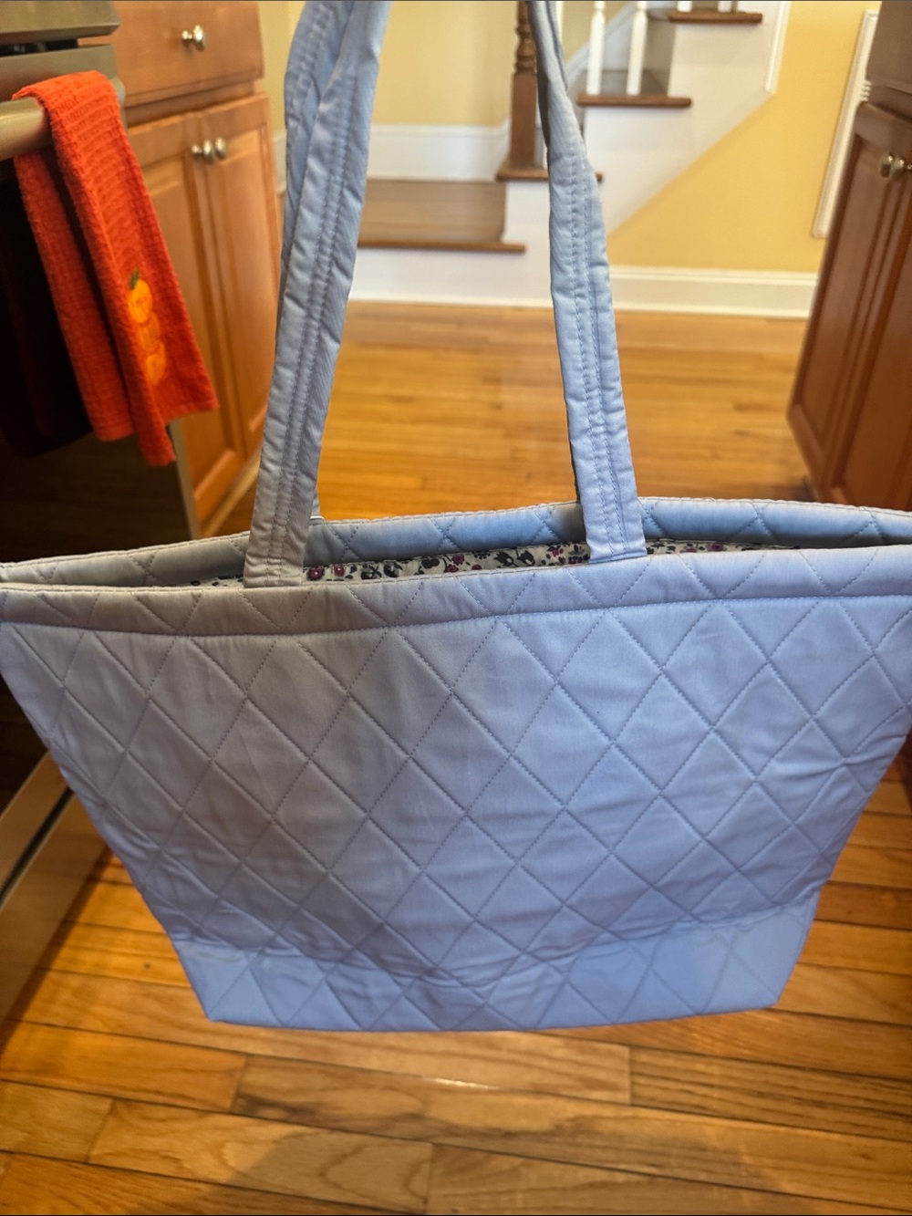 Vera Bradley Quilted Light Blue Tote